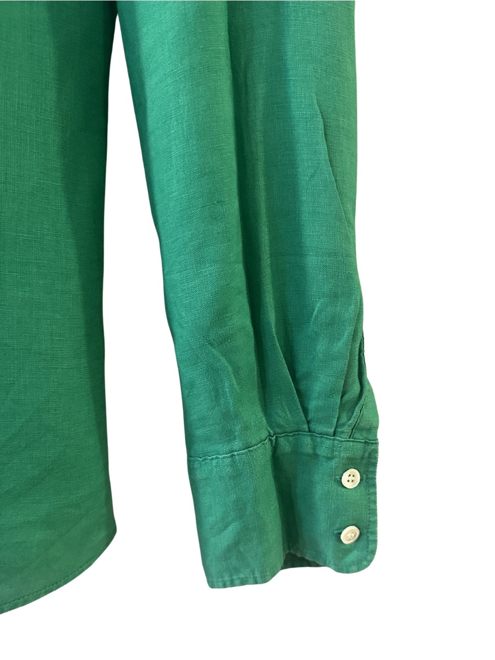 J. Crew 100% Linen Kelly Green Perfect Button Down Shirt - Picture 4 of 6